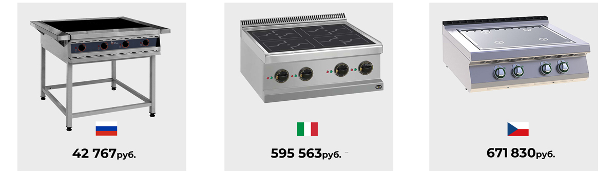 Покупатель был вынужден выбирать из двух вариантов плит. Дешевая чугунная или дорогая индукционная. Третьего не дано Портфолио Новая Энергия