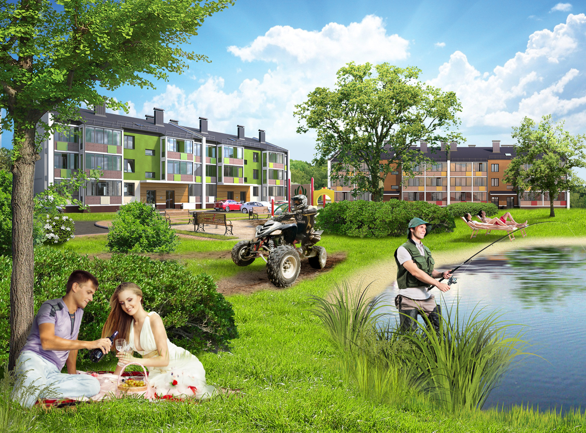 Рекламные образы показывали, как комфортно и интересно жить в окружении с природой Портфолио Просторы